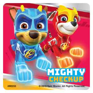 PAW Patrol Mighty Brave Patient Medical Stickers